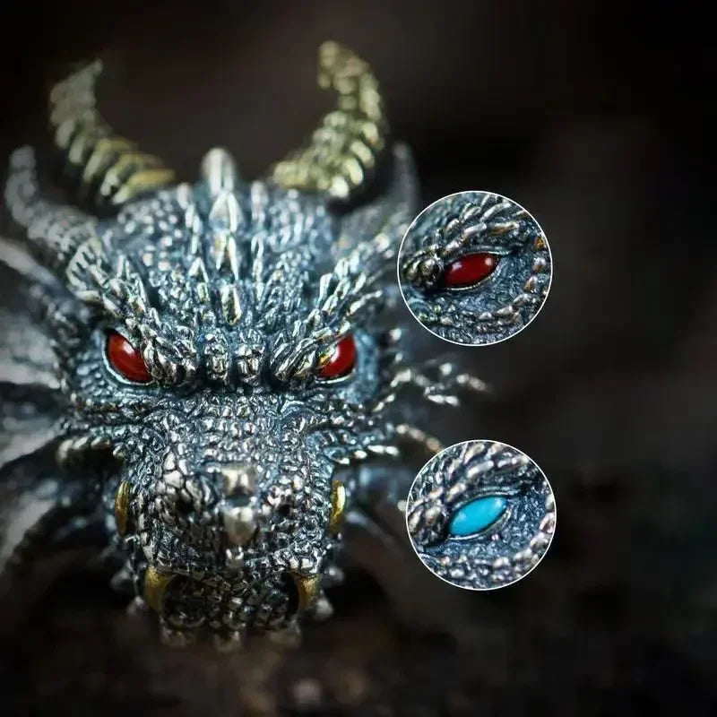 Retro Style Fire-Breathing Dragon Ring - Power & Magic